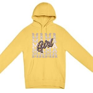 Pink Leopard Print Girl Mama Premium Pullover Hoodie