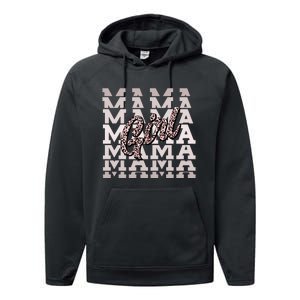 Pink Leopard Print Girl Mama Performance Fleece Hoodie