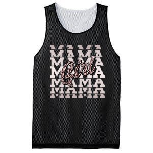 Pink Leopard Print Girl Mama Mesh Reversible Basketball Jersey Tank