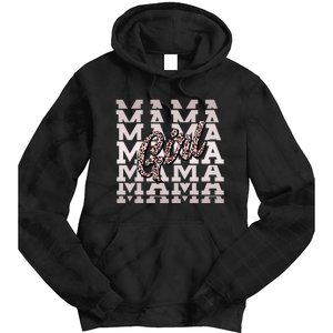 Pink Leopard Print Girl Mama Tie Dye Hoodie