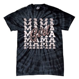 Pink Leopard Print Girl Mama Tie-Dye T-Shirt