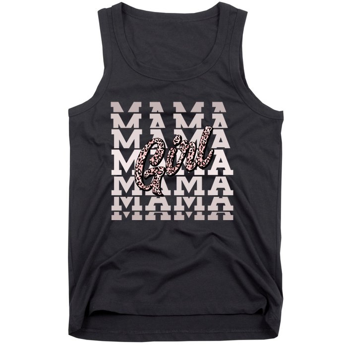 Pink Leopard Print Girl Mama Tank Top