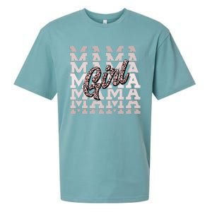 Pink Leopard Print Girl Mama Sueded Cloud Jersey T-Shirt