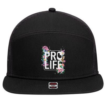Pro Life Prolife Pro God Choose Life Conservative Christian 7 Panel Mesh Trucker Snapback Hat
