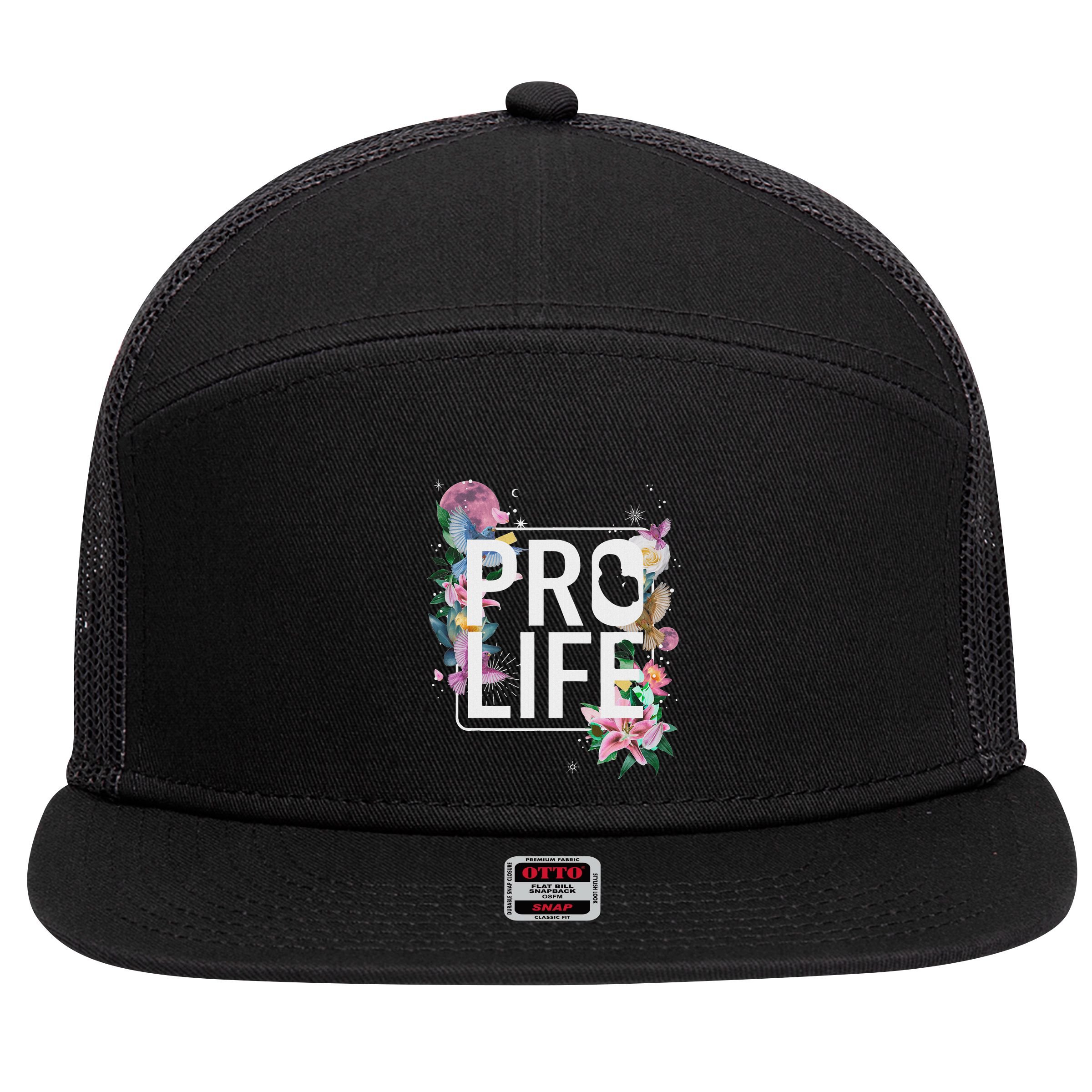 Pro Life Prolife Pro God Choose Life Conservative Christian 7 Panel Mesh Trucker Snapback Hat