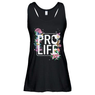 Pro Life Prolife Pro God Choose Life Conservative Christian Ladies Essential Flowy Tank