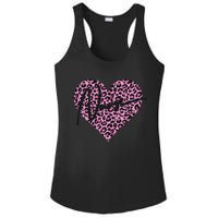 Pink Leopard Print Love Heart Nurse Ladies PosiCharge Competitor Racerback Tank