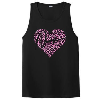 Pink Leopard Print Love Heart Nurse PosiCharge Competitor Tank