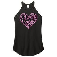 Pink Leopard Print Love Heart Nurse Women's Perfect Tri Rocker Tank