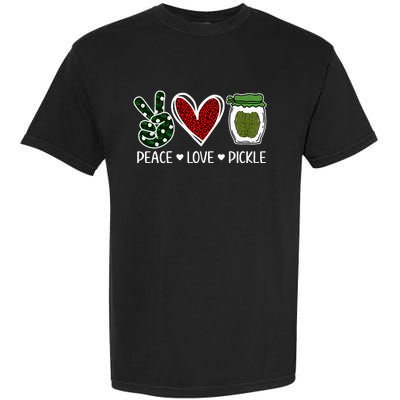 Peace Love Pickle Design For Pickle Lovers Garment-Dyed Heavyweight T-Shirt