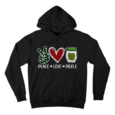 Peace Love Pickle Design For Pickle Lovers Hoodie