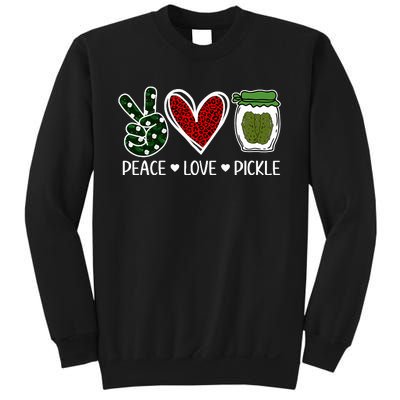 Peace Love Pickle Design For Pickle Lovers Sweatshirt