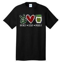 Peace Love Pickle Design For Pickle Lovers Tall T-Shirt