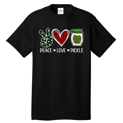 Peace Love Pickle Design For Pickle Lovers Tall T-Shirt