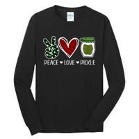 Peace Love Pickle Design For Pickle Lovers Tall Long Sleeve T-Shirt