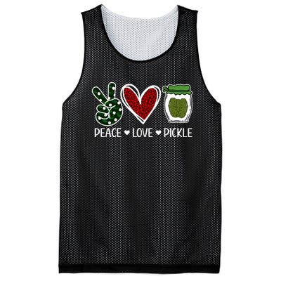 Peace Love Pickle Design For Pickle Lovers Mesh Reversible Basketball Jersey Tank