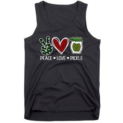 Peace Love Pickle Design For Pickle Lovers Tank Top