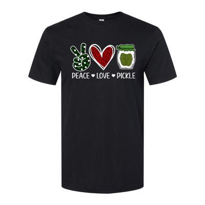 Peace Love Pickle Design For Pickle Lovers Softstyle CVC T-Shirt