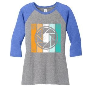 Photographer Lens Photographers Retro Camera Photography Funny Gift Women's Tri-Blend 3/4-Sleeve Raglan Shirt