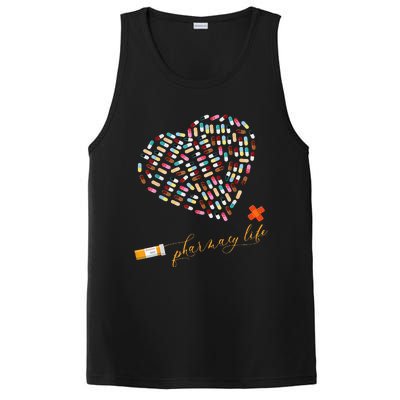 Pharmacy Life Pharmacist Heart Happy Valentine's Day PosiCharge Competitor Tank