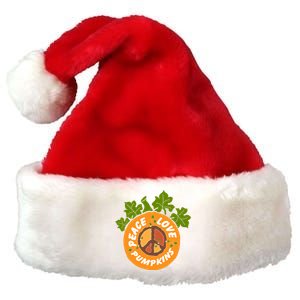 Peace Love Pumpkins Halloween Costume Gift Premium Christmas Santa Hat