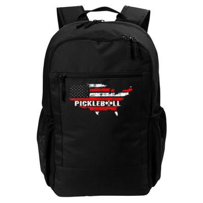 Pickleball Lover Pickle Ball Patriotic US Flag Pickleball Daily Commute Backpack