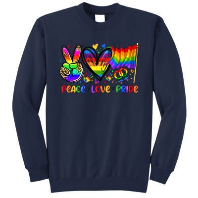 Peace Love Pride Lgbt Pride Month Tall Sweatshirt