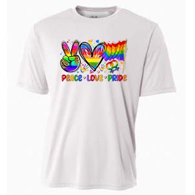 Peace Love Pride Lgbt Pride Month Cooling Performance Crew T-Shirt