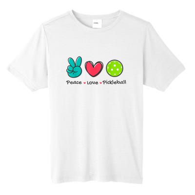 Peace Love Pickleball Court Play Loves Funny Pickleball Gift Tall Fusion ChromaSoft Performance T-Shirt