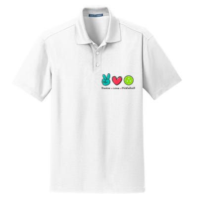 Peace Love Pickleball Court Play Loves Funny Pickleball Gift Dry Zone Grid Polo