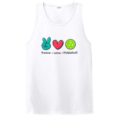 Peace Love Pickleball Court Play Loves Funny Pickleball Gift PosiCharge Competitor Tank