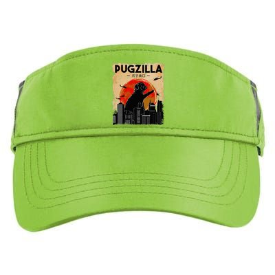 Pug Lover, Pugzilla, Funny Pug, Funny Dog, Pug Art, Pug  Adult Drive Performance Visor