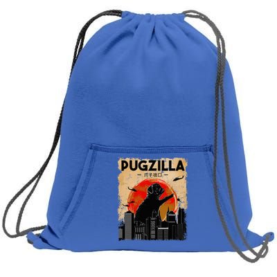 Pug Lover, Pugzilla, Funny Pug, Funny Dog, Pug Art, Pug  Sweatshirt Cinch Pack Bag