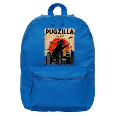 Pug Lover, Pugzilla, Funny Pug, Funny Dog, Pug Art, Pug  16 in Basic Backpack