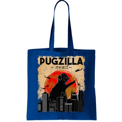 Pug Lover, Pugzilla, Funny Pug, Funny Dog, Pug Art, Pug  Tote Bag