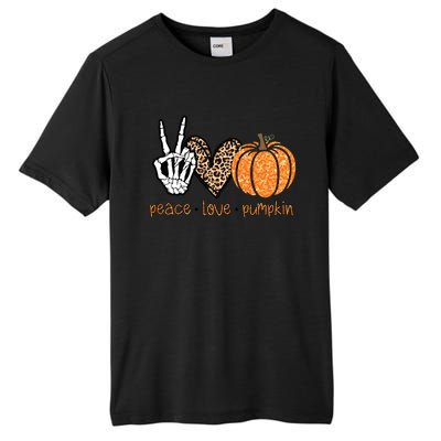 Peace Love Pumpkin Halloween Costume Skeleton Cool Gift Tall Fusion ChromaSoft Performance T-Shirt