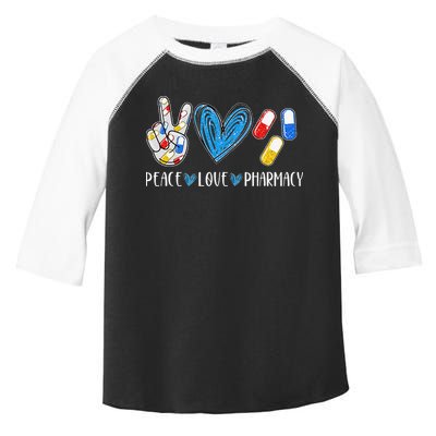 Peace Love Pharmacy Funny Pharmacy Tech Pharmacist Toddler Fine Jersey T-Shirt
