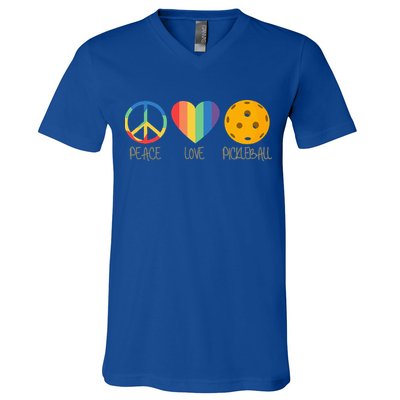 Peace Love Pickleball V-Neck T-Shirt