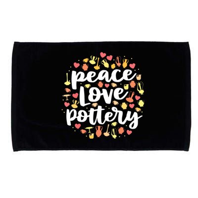 Peace Love Pottery For Women Pots Gift Ceramic Artist Microfiber Hand Towel