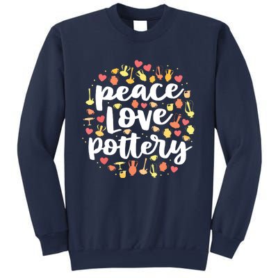 Peace Love Pottery For Women Pots Gift Ceramic Artist Sweatshirt