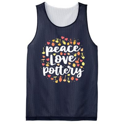 Peace Love Pottery For Women Pots Gift Ceramic Artist Mesh Reversible Basketball Jersey Tank