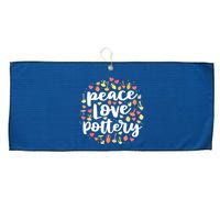 Peace Love Pottery For Women Pots Gift Ceramic Artist Large Microfiber Waffle Golf Towel