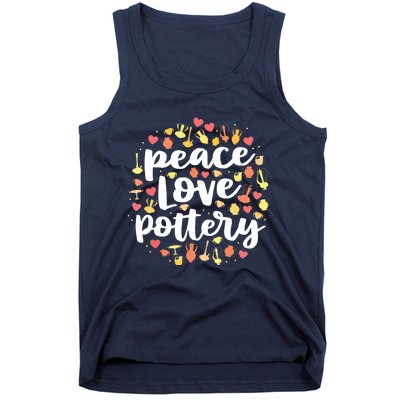 Peace Love Pottery For Women Pots Gift Ceramic Artist Tank Top