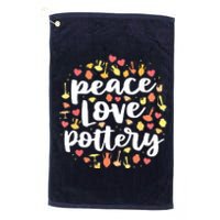 Peace Love Pottery For Women Pots Gift Ceramic Artist Platinum Collection Golf Towel