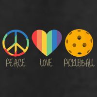 Peace Love Pickleball 7 Panel Mesh Trucker Snapback Hat