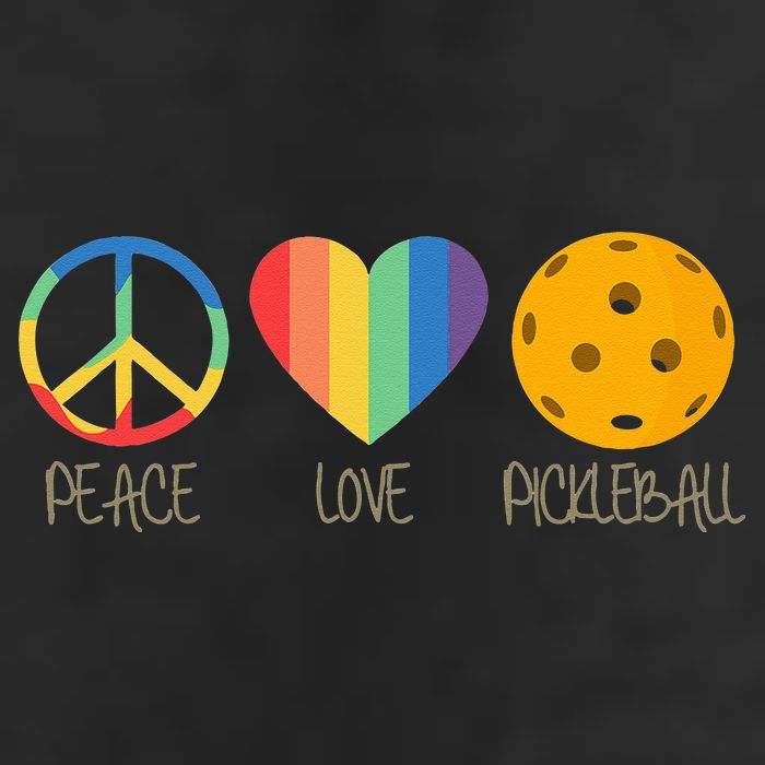 Peace Love Pickleball 7 Panel Mesh Trucker Snapback Hat