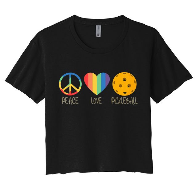 Peace Love Pickleball Crop Top