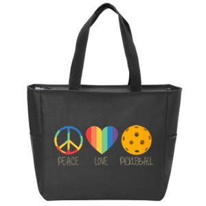 Peace Love Pickleball Zip Tote Bag