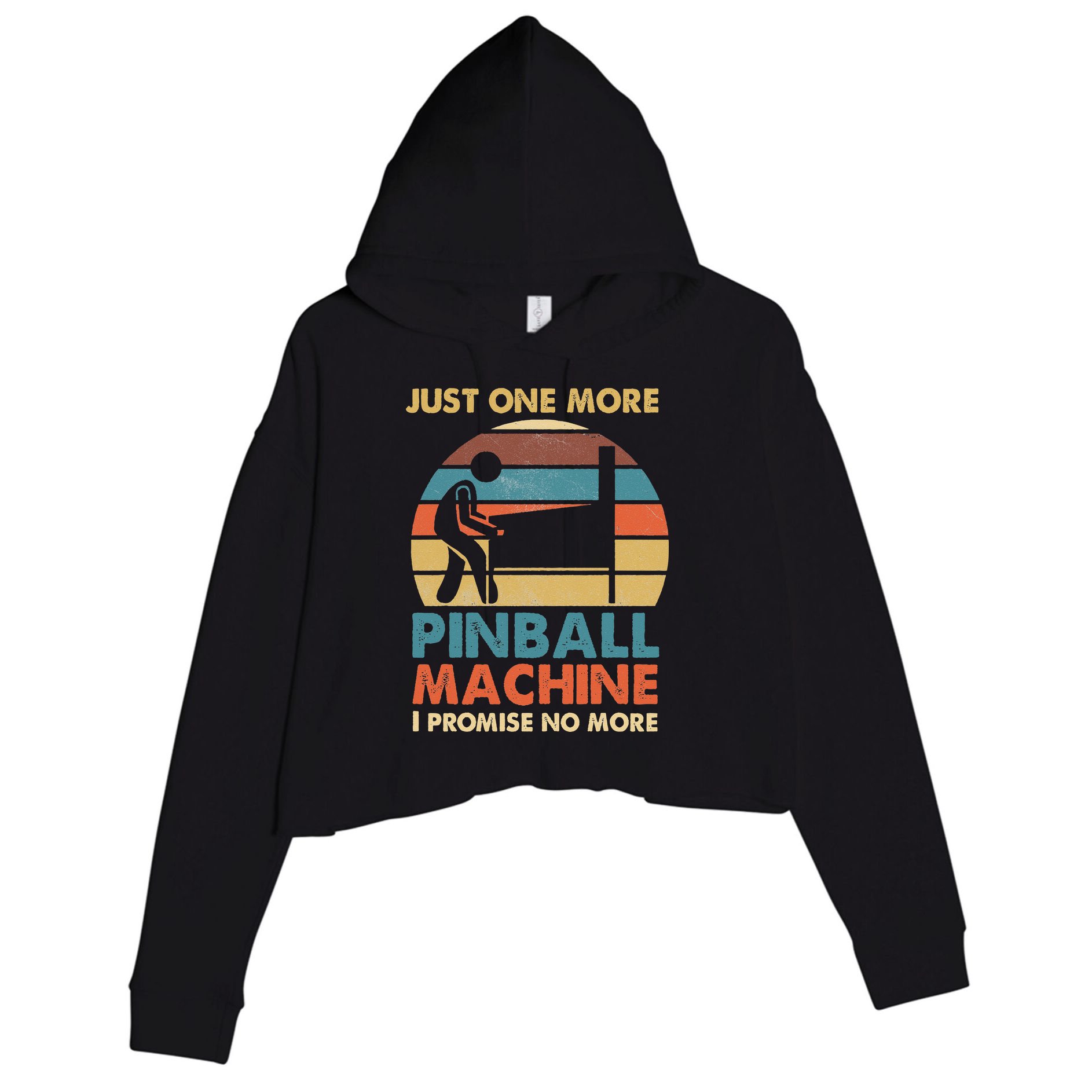 Pinball Lovers Pub Sports Pinball Crop Fleece Hoodie