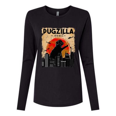 pug lover pugzilla  pug  dog pug art pug  Womens Cotton Relaxed Long Sleeve T-Shirt